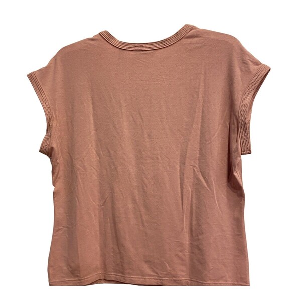 Bundle Of 2 Seamless Cap Sleeve Cami Crop Tops L NWT Rose And Tan Rayon/Spandex - Picture 2 of 15